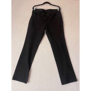 Ann Taylor Black Stretch Trousers Mid Rise Straight Leg Dress Pants Womens Sz 12